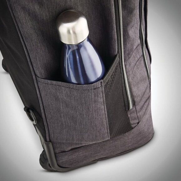 Samsonite Modern Utility Convertible Wheeled Backpack in Charcoal Leather - Picture 5 of 10